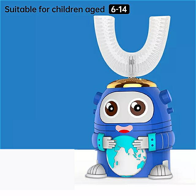 子供 の 超音波 電動 歯 ブラシ シリコン 自動 青色光 360
