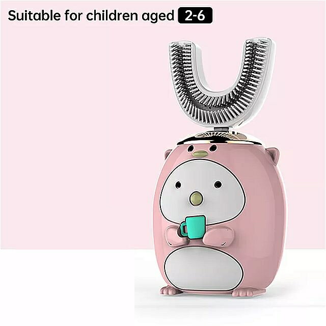 子供 の 超音波 電動 歯 ブラシ シリコン 自動 青色光 360