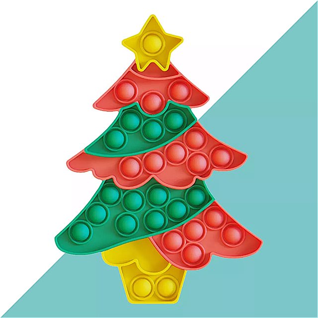 子供 と 大人 のための抗 ストレス 軽減 おもちゃ クリスマス ツリーフィジェットプッシュ バブル 自閉症抗 ストレス 1