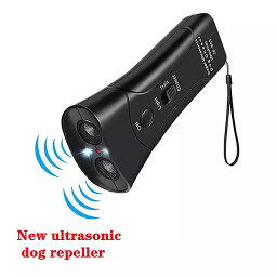 ペット トレーニング 用の 超音波装置 3 in 1 犬用 の吠え防止 トレーニング 装置 LED 懐中電灯 付き