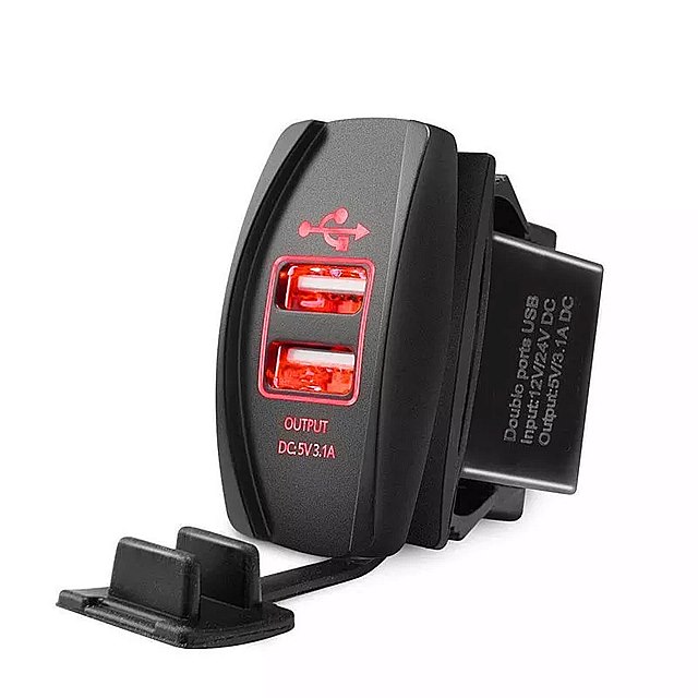 3.1A ユニバーサル カー チャージャー 防水 デュアル USB ポートオート アダプター 防塵 電話 充電器 1