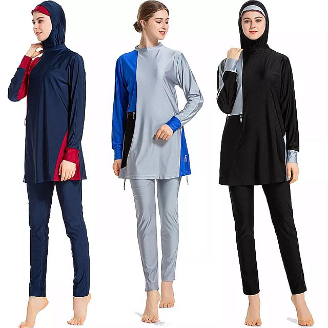 プラスサイズの水着 保守的な スポーツスーツ ブルキニ ヒジャーブ 長い私服 女性 のための控えめな 水着 ビーチ ウェア