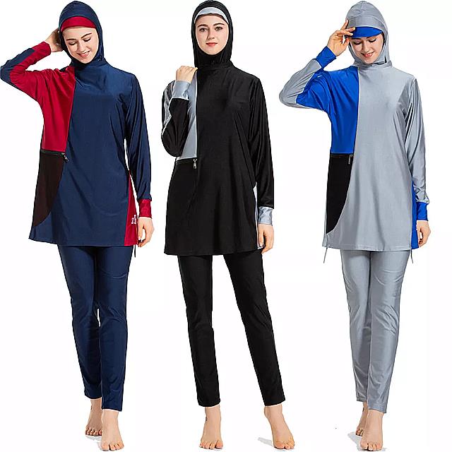プラスサイズの水着 保守的な スポーツスーツ ブルキニ ヒジャーブ 長い私服 女性 のための控えめな 水着 ビーチ ウェア