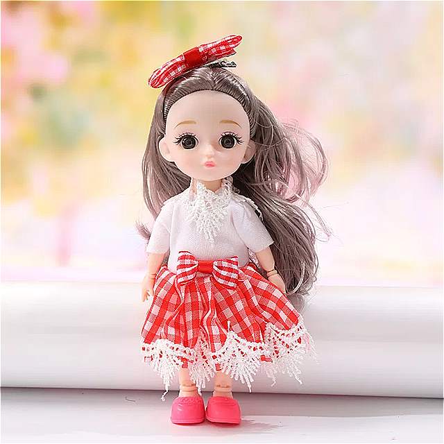 Kawaii 女の子 ため プリンセスドレス ペア 子供 おもちゃ ミニドレス プリンセス 人形 独立した移動式 おもちゃ 誕生日 プレゼント 女の子 モデル 17 cm