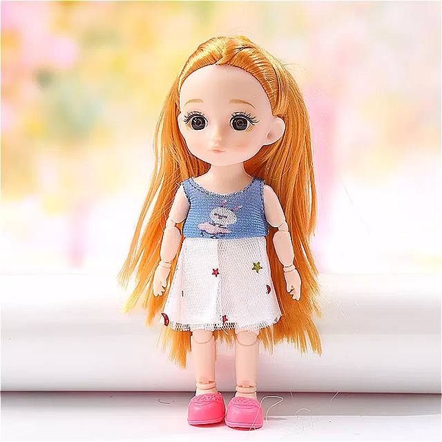 Kawaii 女の子 ため プリンセスドレス ペア 子供 おもちゃ ミニドレス プリンセス 人形 独立した移動式 おもちゃ 誕生日 プレゼント 女の子 モデル 17 cm