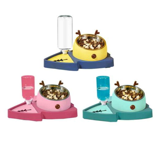 ペットフードボウル 2 in 1 自動ウォーターディスペンサー フードボウル 猫 犬用 食事用品 ペットフードボウル 2 in 1 自動ウォーターディスペンサー フードボウル 猫 犬用 食事用品