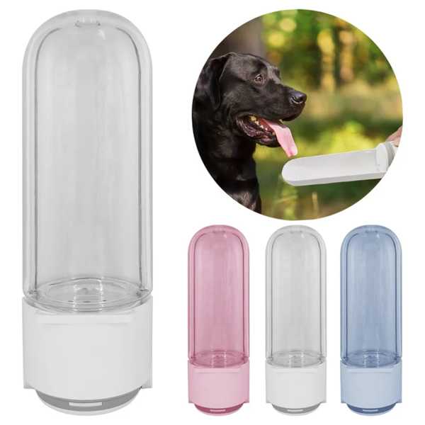 ポータブルペット用ウォーターボトル 小および大型 犬用 飲用ボウル 旅行 財布 授乳用ディスペンサー ペット用品 420ml