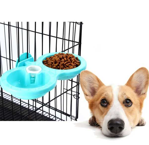 ペット用自動給餌ボウル ダブルケージ 3色 猫 子犬用 給餌用品 犬用 アクセサリー
