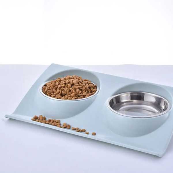 犬 猫 ため ダブルボウル ステンレス鋼 犬 猫 給餌 小さ ペット用品 クリエイティブ アクセサリー