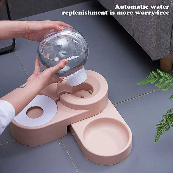 ペット用自動バブルフィーダー 給餌ボウル 水噴水 フードフィーダー 子猫用コンテナ用品 犬 猫 新品