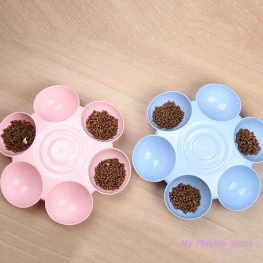 Multi-Grid Bowl Anti-Slip Bottom Food Dispenser Tilted Bowls for Food and Water for Multiple Cats Puppy Pet Feeding Supplies Multi-Grid Bowl Anti-Slip Bottom Food Dispenser Tilted Bowls for Food and Water for Multiple Cats Puppy Pet Feeding Supplies