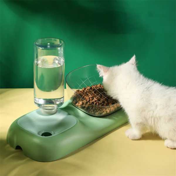 ペット用自動給水器 ペット用バーズボウル 猫 犬用 耐久性 あるダブルボウル 猫 給餌 飲用用品