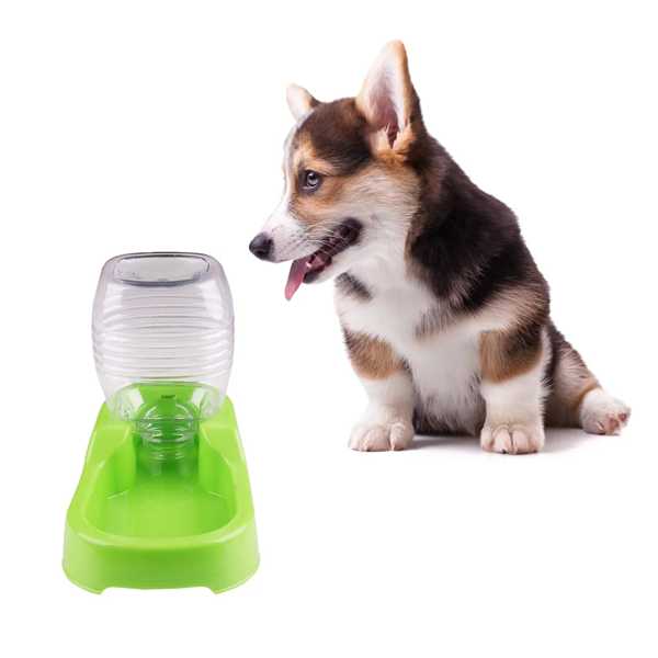 犬 子犬 ため 創造的 ペット ウォーターフィーディングボウル 緑 用品 500ml