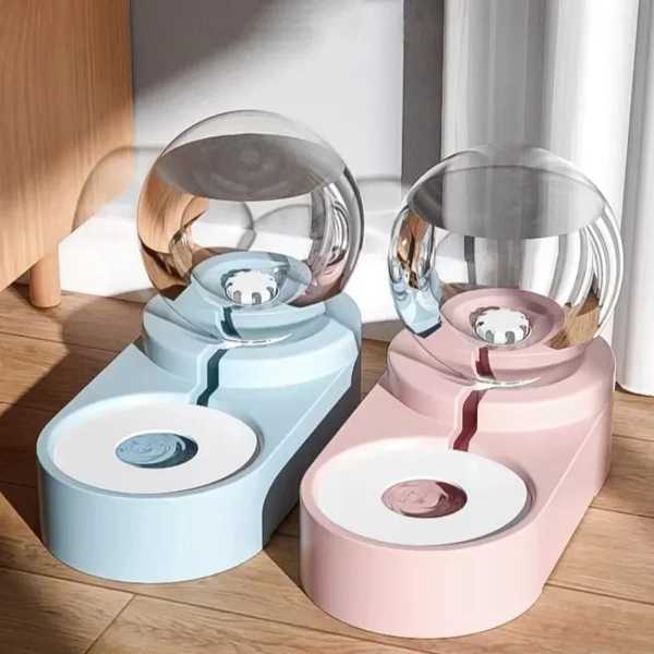 自動ペット給餌噴水ボウル 飲用フードフィーダー 犬 猫用 水バブル 子猫用品 新