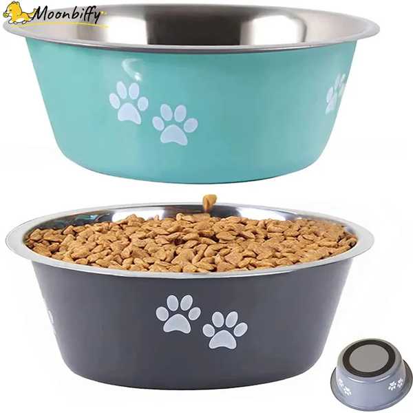 犬用 プリントが施された滑り止め ペット用ボウル 自家製 道具 犬 猫用 道具 新しいコレクション