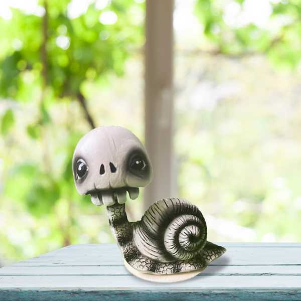 ハロウィーン 骨格 カタツムリ 置物 職人 頭 頭蓋骨 手作り 頭蓋骨 家やオフィス 装飾 ため 装飾