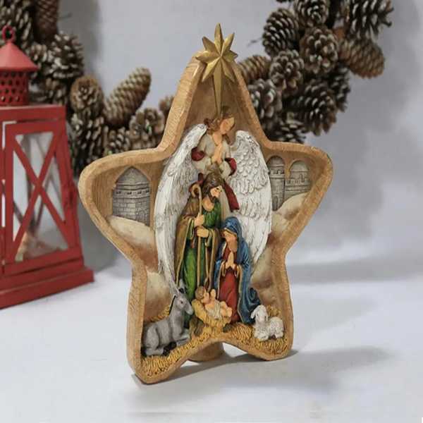 オートバイ 彫刻 現実的 飛散防止 クリスマス 天使 jesus 生まれた 芸術的 彫像 家庭用