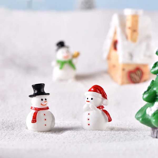 クリスマスツリー鹿そり雪だるま家ミニチュア置物モデルドールハウス動物ホーム妖精 庭 装飾 アクセサリー 現代