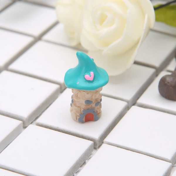 1Pc 樹脂ハウス妖精 庭ミニチュアマイクロコテージ風景 DIY 装飾 594C
