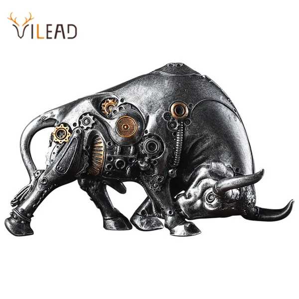 Vilead-樹脂製 動物 彫刻 スチームパンク リビングルーム 彫刻 オフィス インテリアデザイン 樹脂装飾 アクセサリー