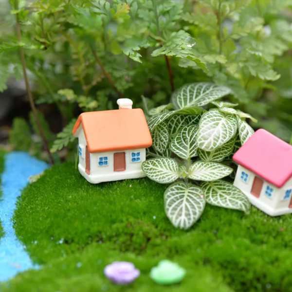 かわいいキャンディハウスミニチュア妖精ガーデンホームハウス装飾ミニクラフトマイクロ造園 装飾diy アクセサリー