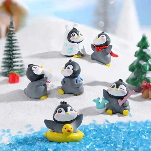 ミニ冬 ペンギン ミニチュア動物 置物 妖精 庭 盆栽 人形 家 装飾品 屋外 装飾 セットあたり6個 ミニ冬 ペンギン ミニチュア動物 置物 妖精 庭 盆栽 人形 家 装飾品 屋外 装飾 セットあたり6個