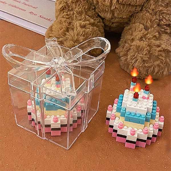 DIY-置物 置物 ビルディングブロック 創造的 ビルディングブロック おもちゃ ミニオーナメント 家 装飾 子供 誕生日プレゼント