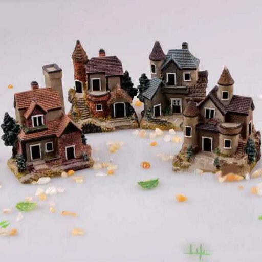 ミニチュア樹脂ミニハウス 妖精 マイクロ風景 手作り 工芸品 家 装飾 ミニチュア樹脂ミニハウス 妖精 マイクロ風景 手作り 工芸品 家 装飾