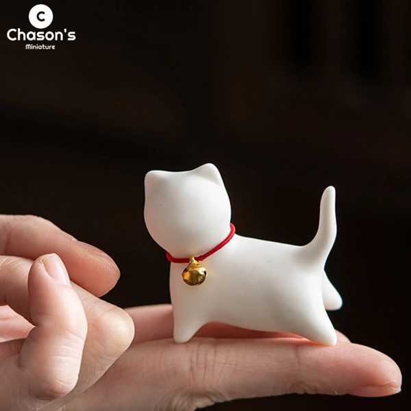 ベル ティーテーブル 装飾品 ミニチュア動物 置物 彫刻 家 装飾が施されたセラミック 猫 子猫