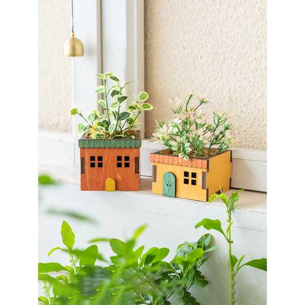 室内装飾品和風小屋装飾品 家 リビングルーム 庭 装飾 家 形 シミュレーション緑 植物 鉢植え 装飾品