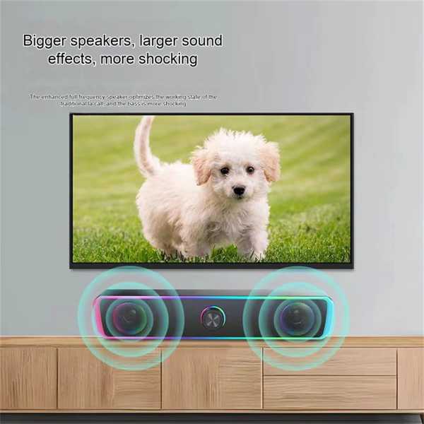 ステレオサウンドバー Bluetooth 有線コンピュータスピーカー 4D サブウーファー PC 劇場 テレビ用サウンドバー 3.5mm