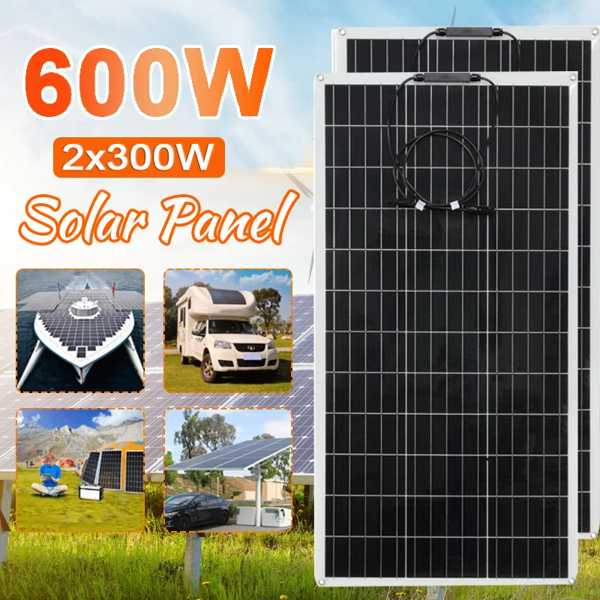 ソーラーパネルキット,600Wの完全な多機能USB電源,充電式屋外