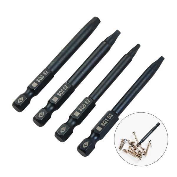 手動ロックネジ用電動ドライバー ハンドツール スクエアヘッド sq2 sq0 sq1 6.35mm 1 " 4"