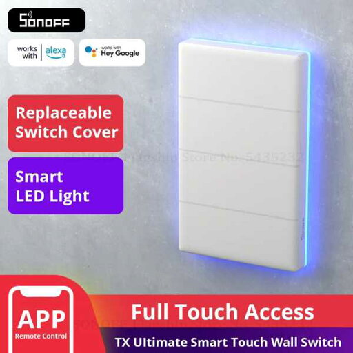 スマートホームwifiライトスイッチ 1ギャングおよび2入力 ウォールスイッチ 3および4ギャング SONOFF-T5 スマートホームwifiライトスイッチ 1ギャングおよび2入力 ウォールスイッチ 3および4ギャング SONOFF-T5