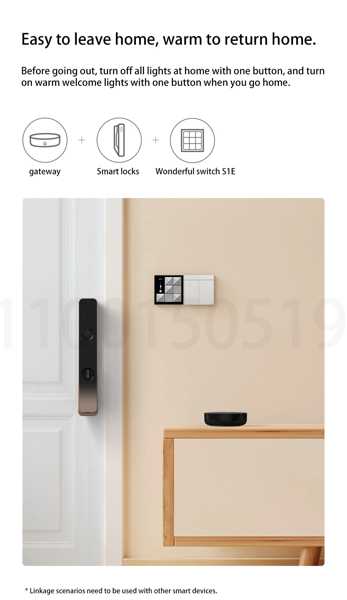 Aqara-接続されたスイッチs1e 2023 タイマー カレンダー 電源統計設定 リモートアプリケーション用 Homekit 互換性あり