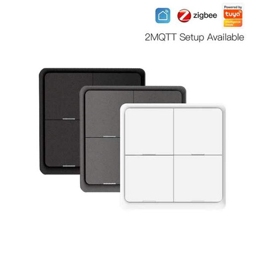 スマートワイヤレスウォールスイッチ オン/オフボタン コネクテッドホーム用 Zigbee 12シーン ウォールライト 4ギャング プッシュボタン スマートライフで動作 スマートワイヤレスウォールスイッチ オン/オフボタン コネクテッドホーム用 Zigbee 12シーン ウォールライト 4ギャング プッシュボタン スマートライフで動作