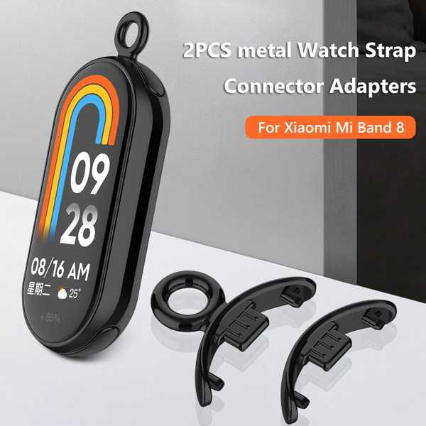 ["金属ネックレスリストバンド アダプタ Xiaomi Mi Band 8 ペンダントブレスレットスマート アクセサリー 手首首 装飾"]