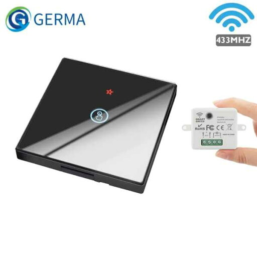 Germa-ミニワイヤレスタッチウォールモジュール 433MHz 電気 リモコン ガラススクリーン 220v Germa-ミニワイヤレスタッチウォールモジュール 433MHz 電気 リモコン ガラススクリーン 220v