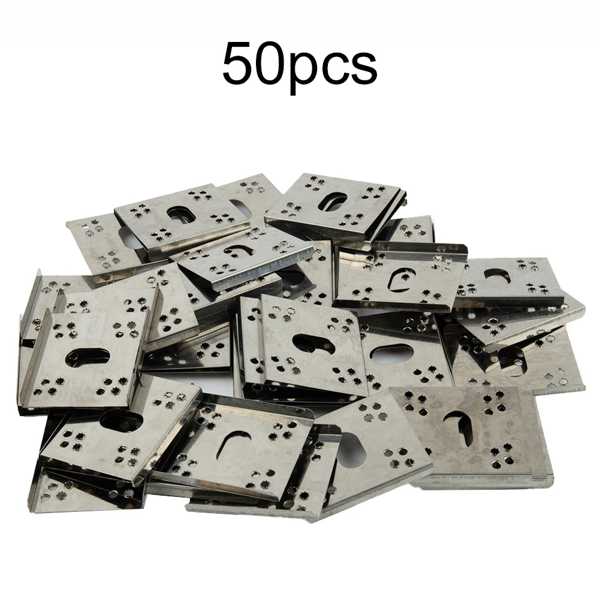 50pcs Solar Panel PV Grounding Clip Stainless Steel Photovoltaic Washer Conductive Washer Sheet Spacer For RV Boat Ground Shed