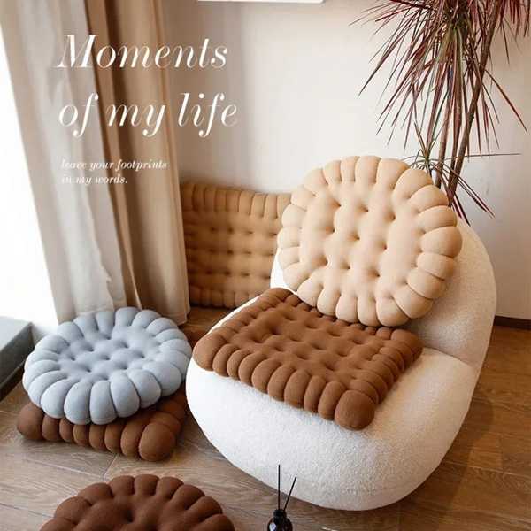 クッキー ソファ リビングルーム ベッドルーム 装飾用 厚くて柔らかい厚い椅子 シートクッション