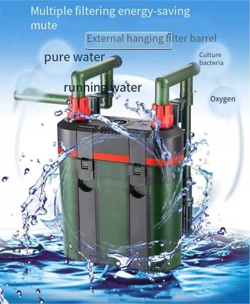 水槽用外部フィルターバケット 1ボタンスタートフィルター 3-in-1酸素ポンプ 水族館 アクセサリー 220v 50hz 5w
