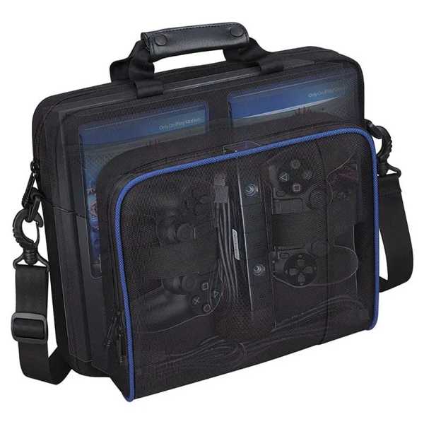 ためゲーム sytemバッグキャンバスキャリーバッグケース保護ショルダー 4 コンソールトラベル 収納 キャリーバッグ