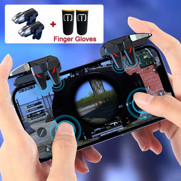携帯電話撮影用ボタン付きゲームトリガー PUBG用ゲームパッド iPhoneおよびAndroid用ゲームコントローラー