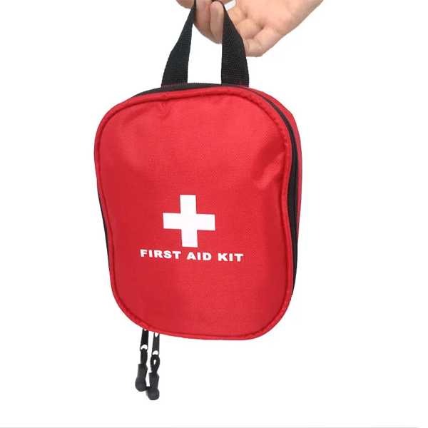 1pc Outdoor Camping Waterproof Oxford Cloth Emergency Zipper Bag Portable Household Portable First Aid Kit