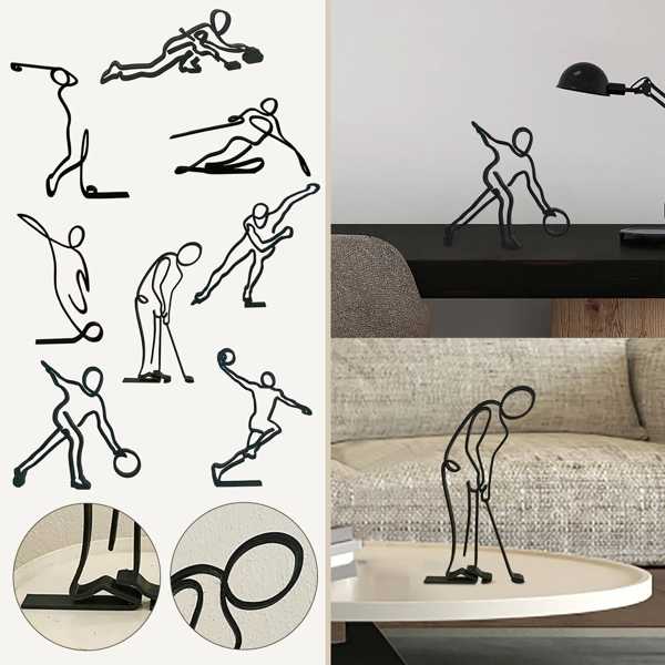 スポーツ 家 装飾 ミニマリストスタイル ボウリング ゴルフ 概要 ため 金属芸術 キャラクター 彫刻