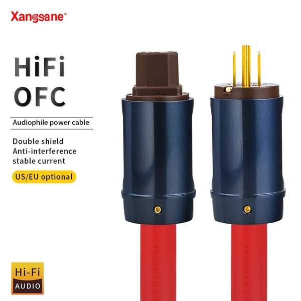 Xangsane-XS-M6 4n ofc電源ケーブル hifiアンプ フィルター前後 チューブアンプ オーディオケーブル 米国およびEUバージョン 選択