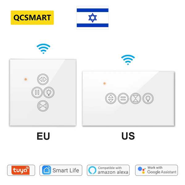 Qcsmart-ブラインド ローラーシャッター Wi-Fiリモコン スマートライフ Google Home alexaアプリケーションによるリモートコントロール
