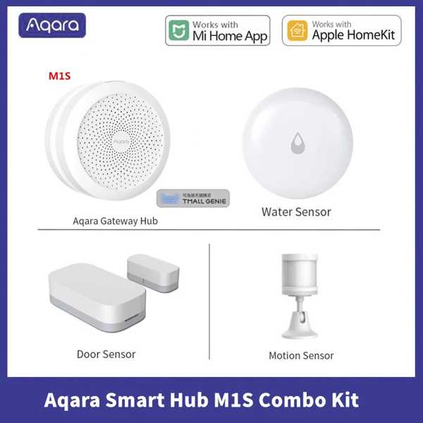 Aqara-M1sゲートウェイ接続キット Zigbeeセンサー ワイヤレススイッチ 温度センサー コネクテッドホーム用 Xiaomi MiHome用