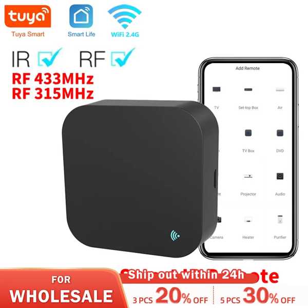 Tuya wifi rf ir⥳433mhz/315mhzޡȥۡͳsmartlife for󤹤٤ƥƥӥݡa...