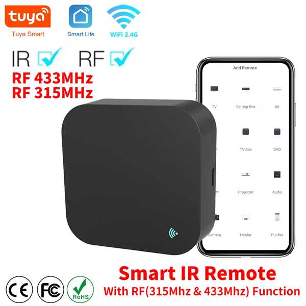 Tuya wifi rf ir⥳433mhz/315mhzޡȥۡͳsmartlife for󤹤٤ƥƥӥݡa...